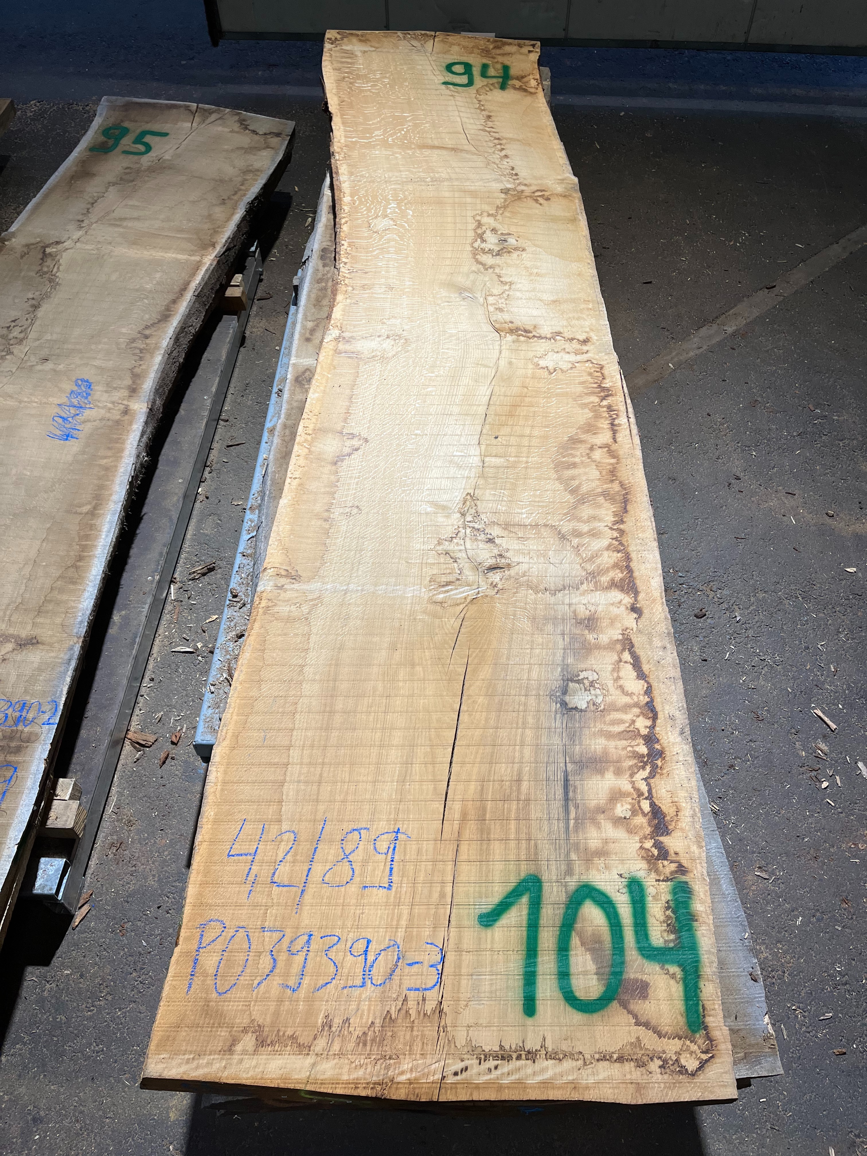 Eiche-Rohbohle 039390-2 in vollständiger Draufsicht