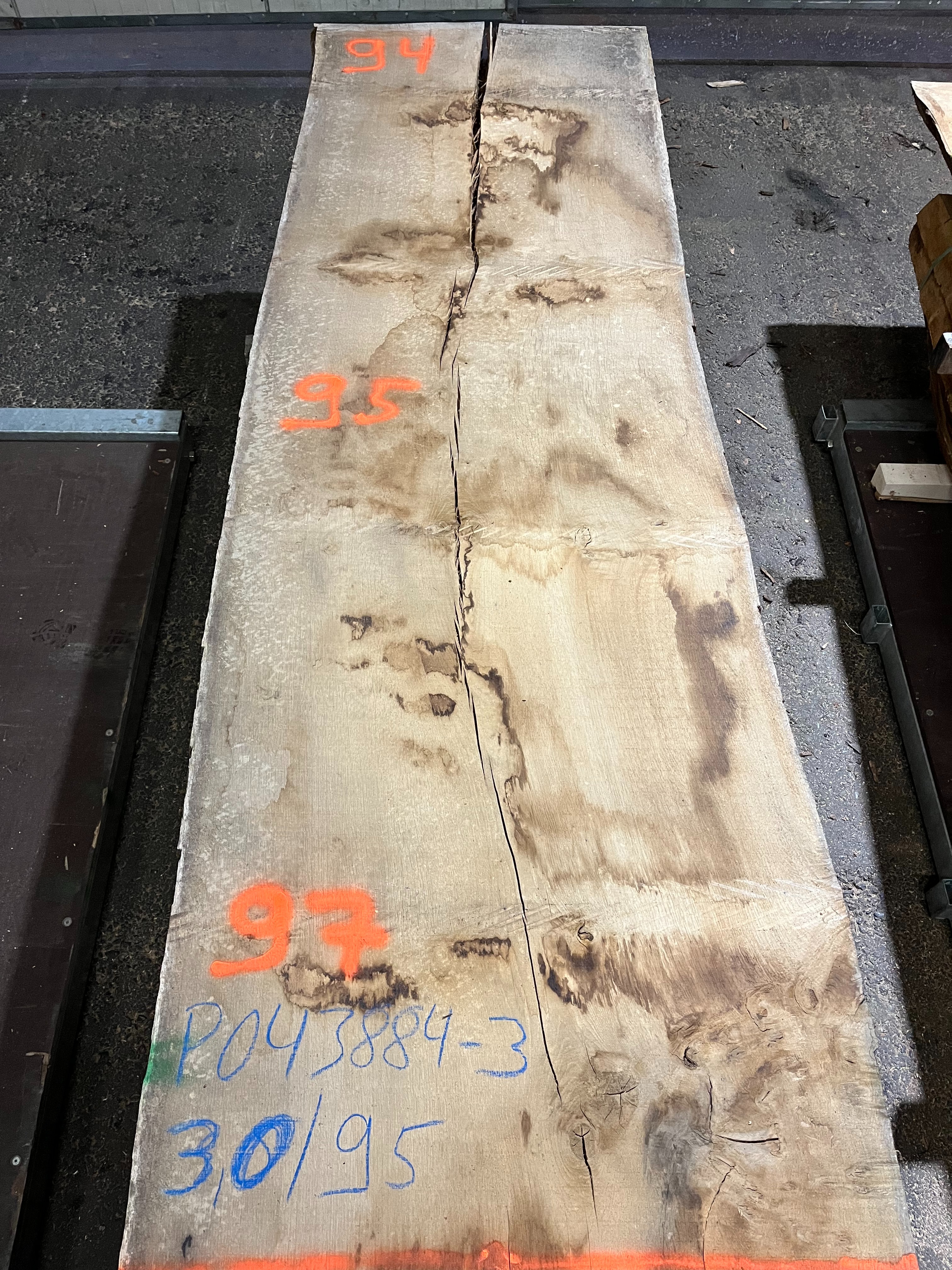 Eiche-Rohbohle 043884-3 in vollständiger Draufsicht