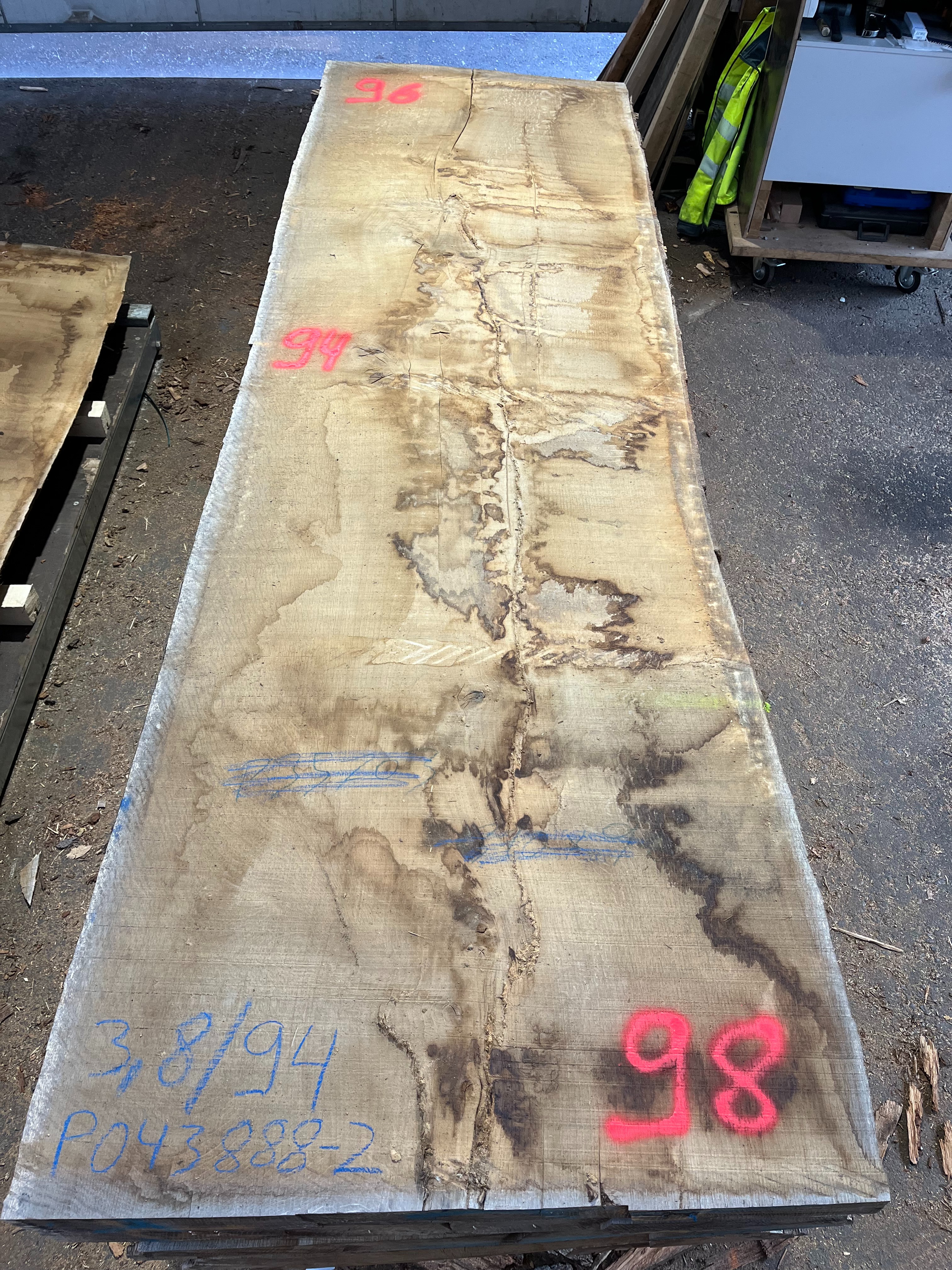 Eiche-Rohbohle 043888-2 in vollständiger Draufsicht