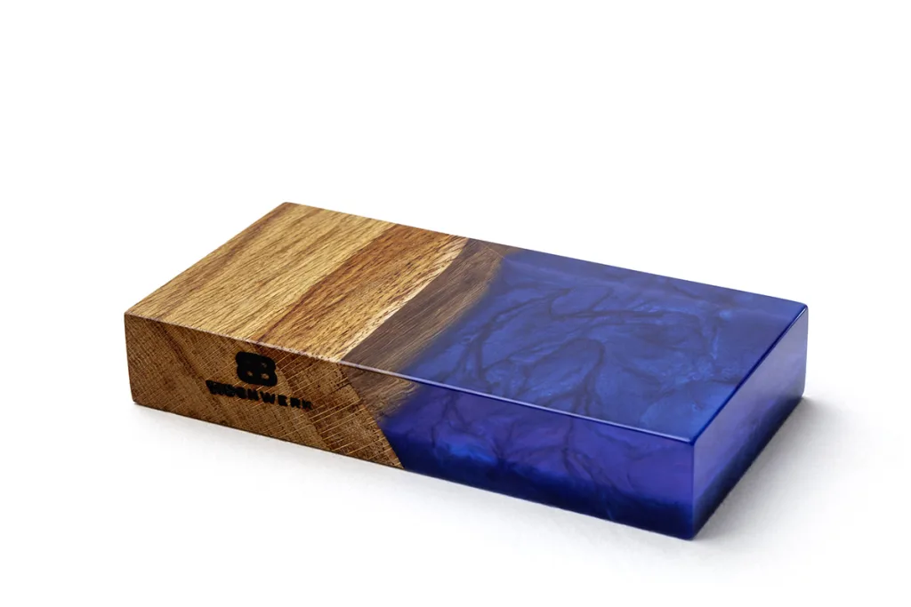 Epoxidharz Metallic Blau poliert